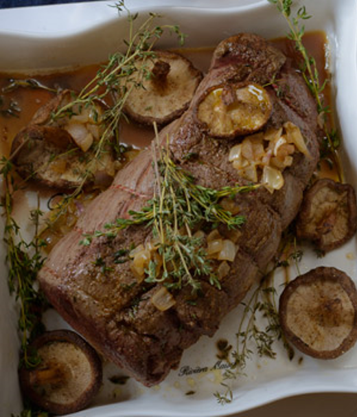 Ossenhaas met shiitakes en tijm