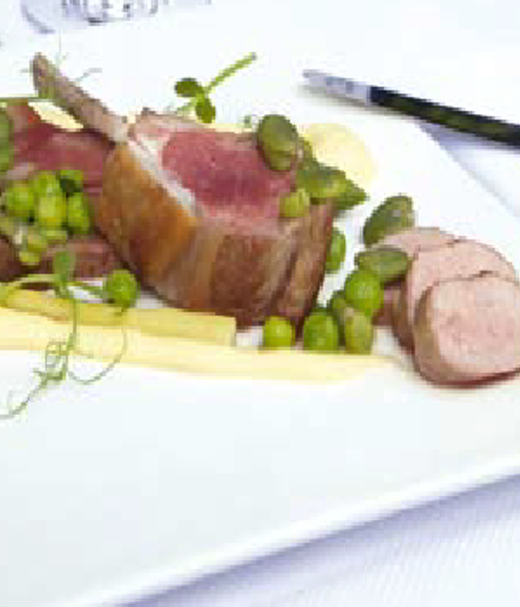 Veenweide lamszadel met een stoofpotje