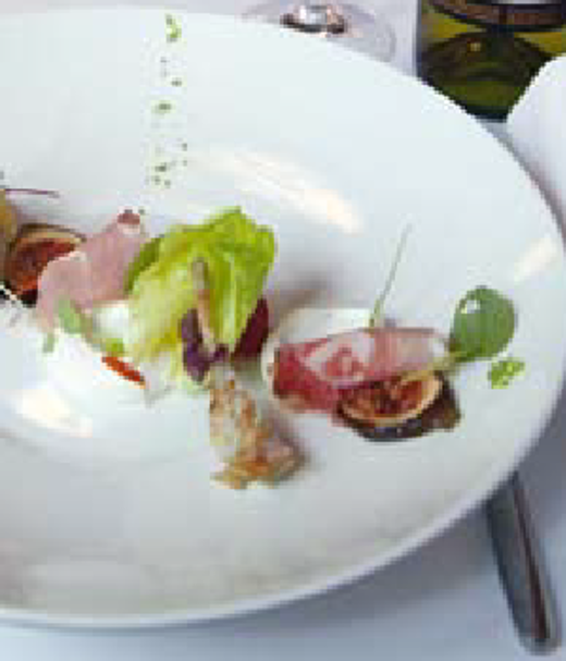 Salade van geitenkaas met ham