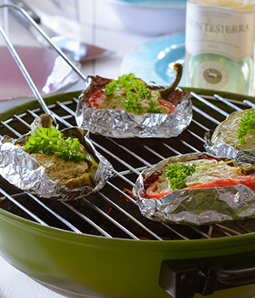 Gevulde paprika met vis