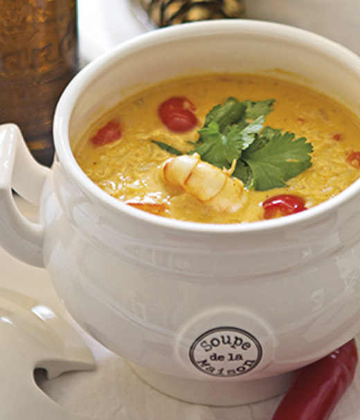 Thaise soep met garnalen