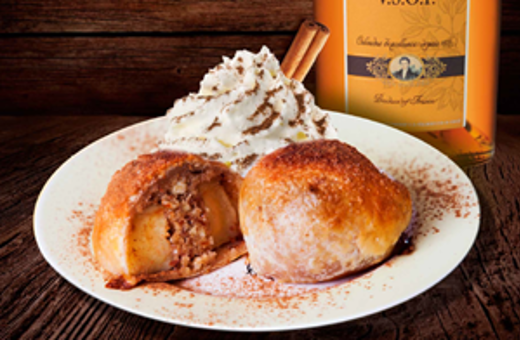 Appelbol met Calvados kaneel- room